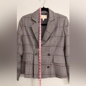 ❗️Rare❗️Etcetera cream Gray and Red Checkered Blazer size 00